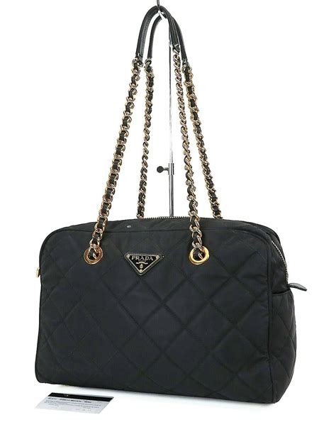 prada quilted chain bag|prada nylon shoulder bag price.